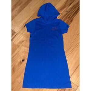 VINEYARD VINES GIRLS BLUE HOODED DRESS SIZE 5-6 EXCELLENT COND LD6